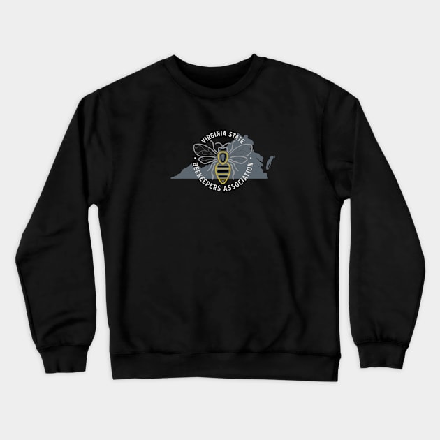 VSBA LOGO WHITE LETTERING Crewneck Sweatshirt by Virginia State Beekeepers